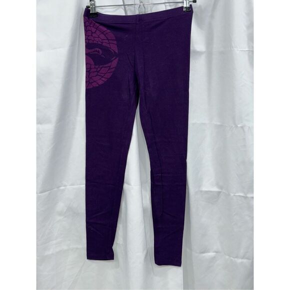 GWC Good World Clothing purple leggings with hip graphic | Sz M - Picture 2 of 5